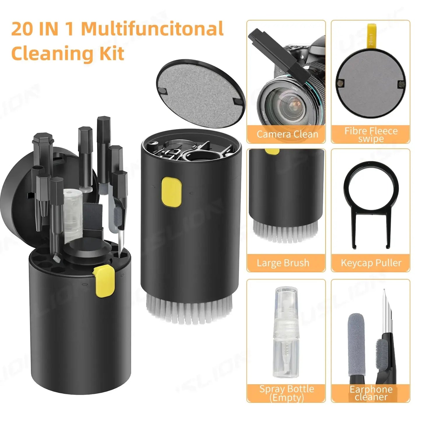 20 in 1 Multifunctional Cleaner Kit Computer Keyboard Tablet Camera Phone Screen Clean Tools Earphone Clean Brush Keycap Puller Vibes