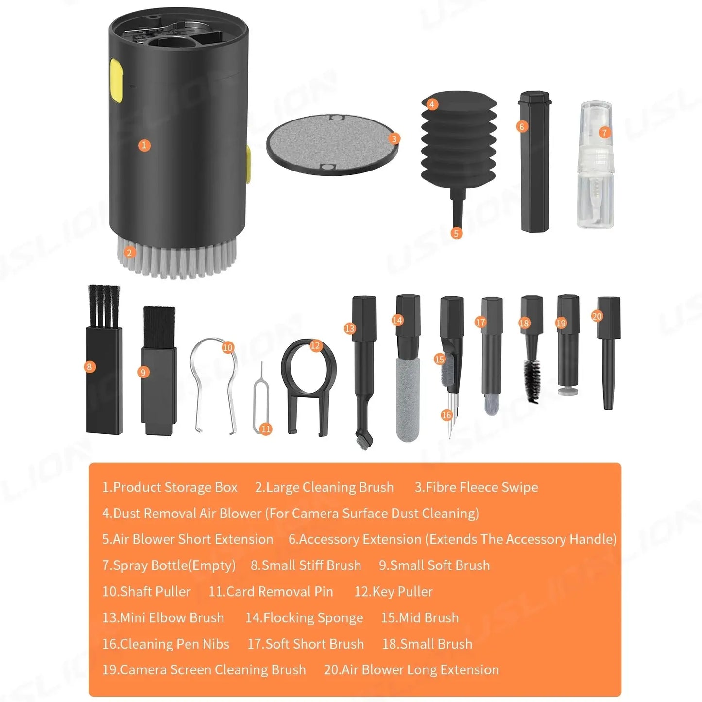 20 in 1 Multifunctional Cleaner Kit Computer Keyboard Tablet Camera Phone Screen Clean Tools Earphone Clean Brush Keycap Puller Vibes