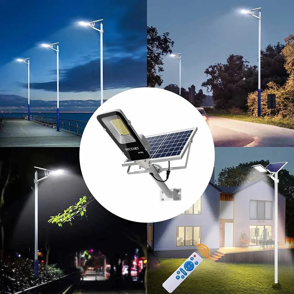 200W Powerful Solar Light Outdoor Solar Street Light 6000mah Waterproof Automatic Dusk to Dawn Street Light For Garage Garden Vibes