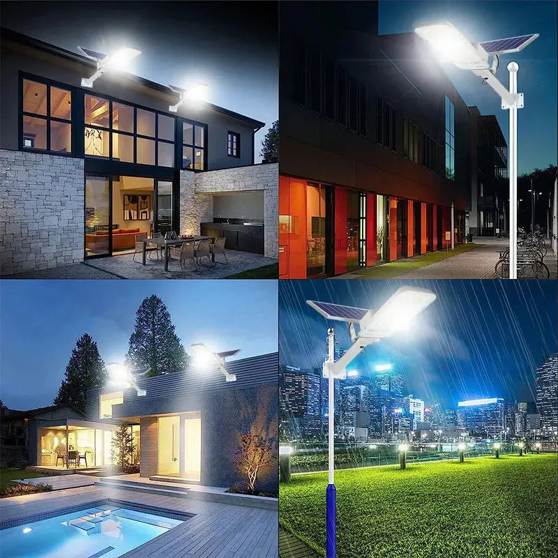 200W Powerful Solar Light Outdoor Solar Street Light 6000mah Waterproof Automatic Dusk to Dawn Street Light For Garage Garden Vibes