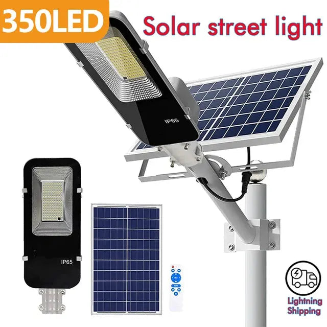 200W Powerful Solar Light Outdoor Solar Street Light 6000mah Waterproof Automatic Dusk to Dawn Street Light For Garage Garden Vibes