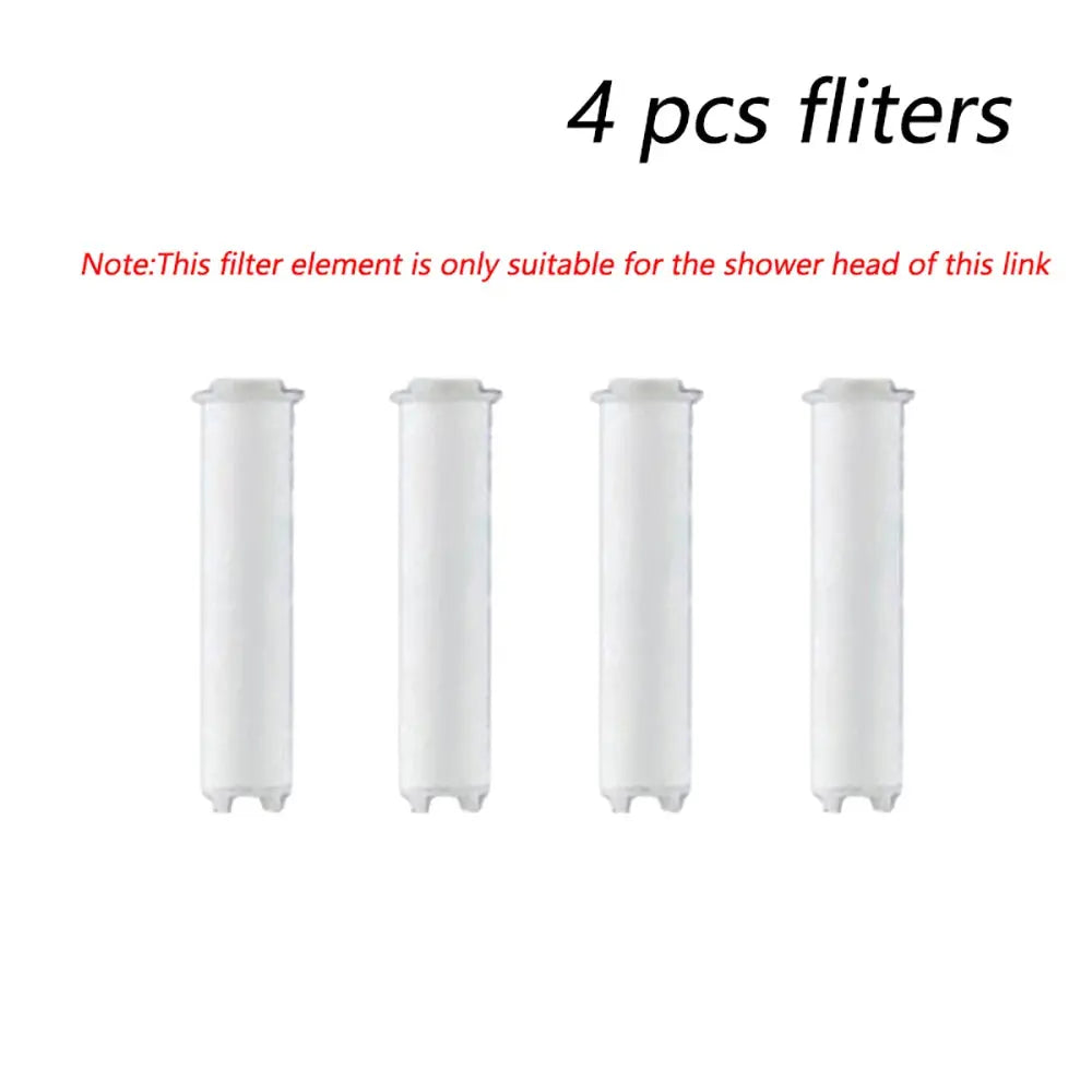 4 Modes Massage Shower Head with Brush Cotton Filters One-click Stop Water Saving High Pressure Handheld Showerhead for Bathroo Vibes