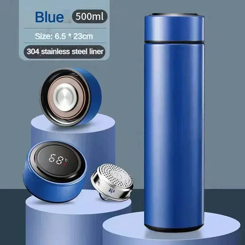 500ml Stainless Steel Thermos Bottle with Digital Temperature Display LED Intelligent Temperature Measurement Cup Vacuum Flask Vibes