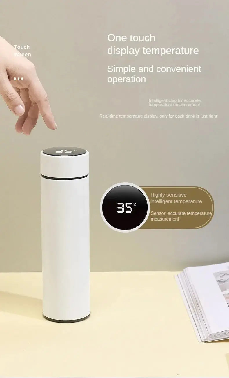 500ml Stainless Steel Thermos Bottle with Digital Temperature Display LED Intelligent Temperature Measurement Cup Vacuum Flask Vibes