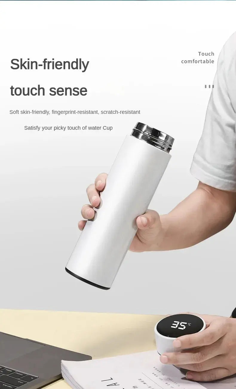 500ml Stainless Steel Thermos Bottle with Digital Temperature Display LED Intelligent Temperature Measurement Cup Vacuum Flask Vibes