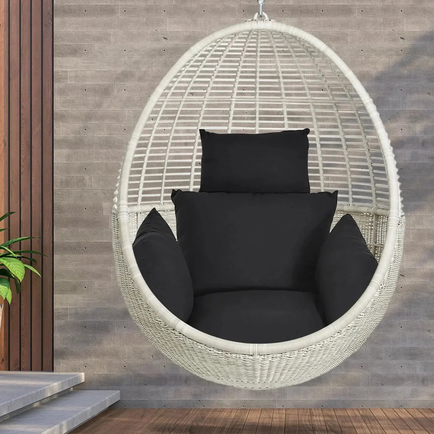 6D Black/Gray Aerial Cotton Cushion For Hanging Chairs Cushion Hanging Chair Cushion Swing Hanging Chair Vibes