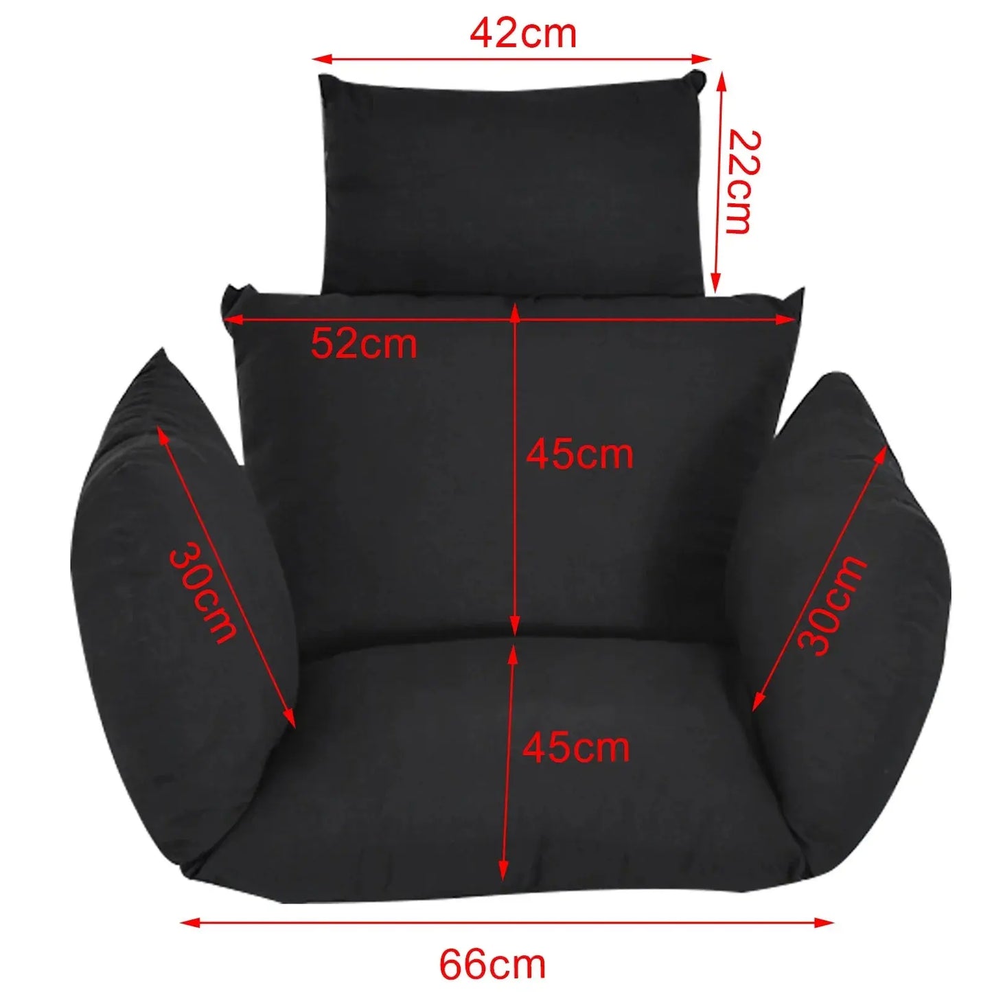 6D Black/Gray Aerial Cotton Cushion For Hanging Chairs Cushion Hanging Chair Cushion Swing Hanging Chair Vibes