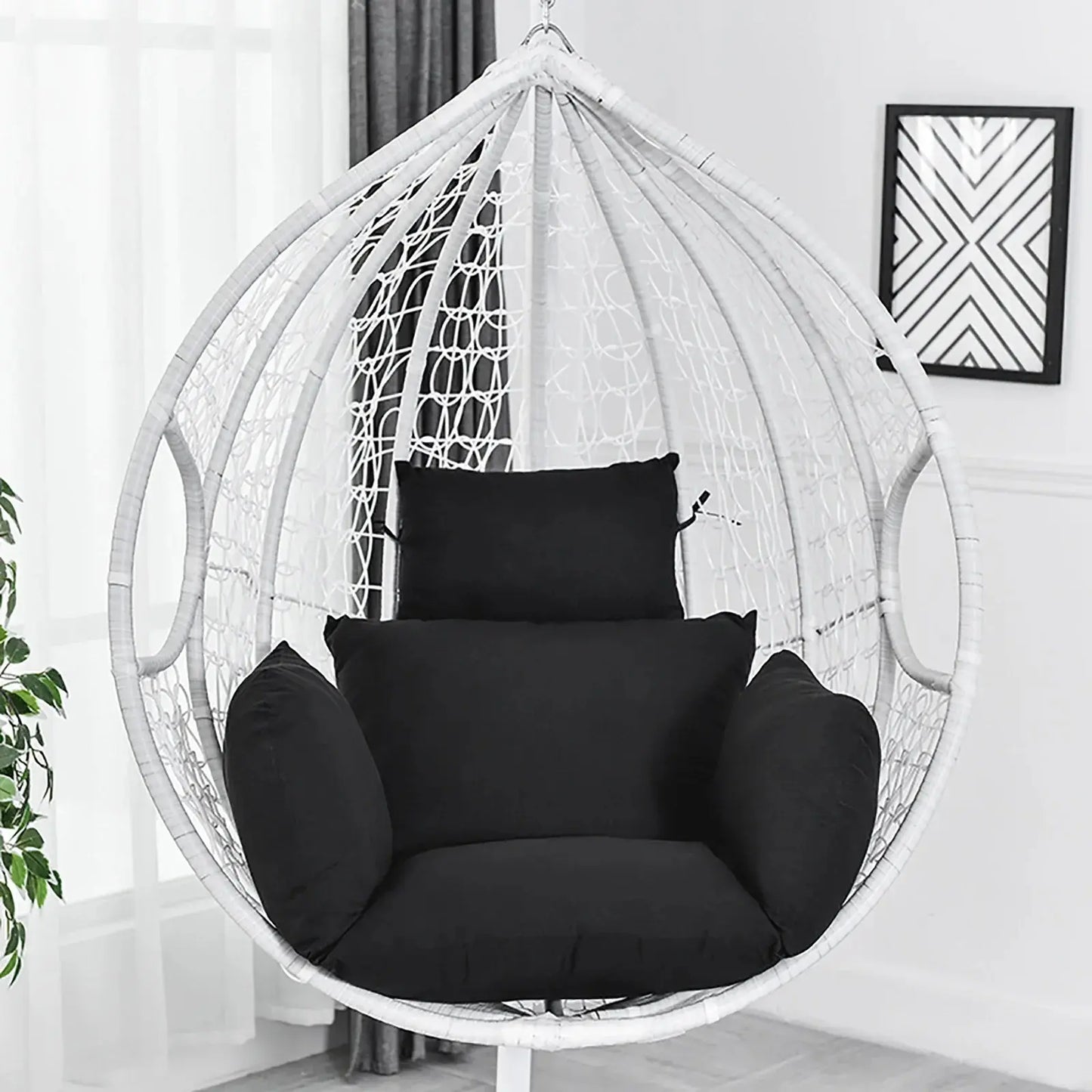 6D Black/Gray Aerial Cotton Cushion For Hanging Chairs Cushion Hanging Chair Cushion Swing Hanging Chair Vibes