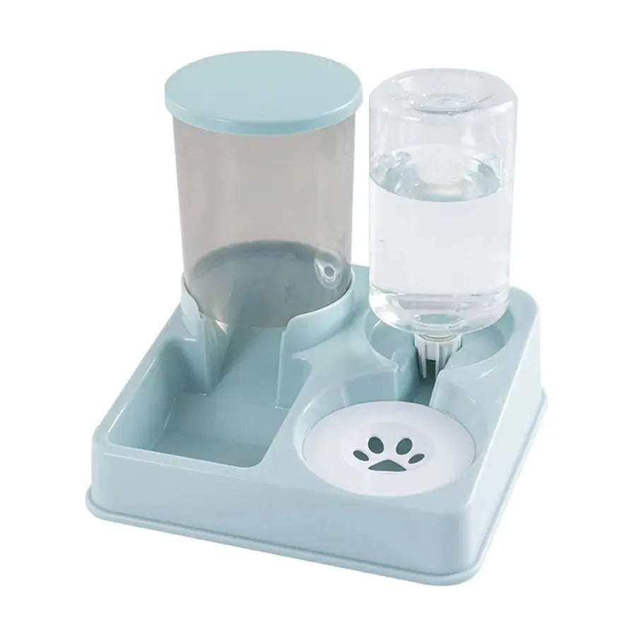 Automatic Cat Feeder Water Dispenser Set, 2 In 1 Tilted Automatic Pet Food And Water Feeder Gravity Food Feeder and Waterer Vibes