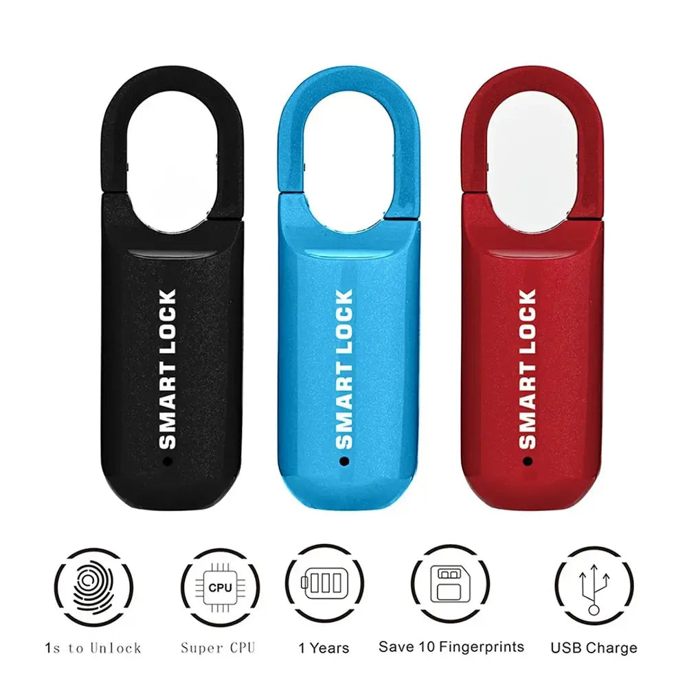 Fingerprint Padlock Smart Keyless Lock for Locker Rechargeable Gym Lock School Locker Lock Biometric Lock Backpack Lock Locker Vibes