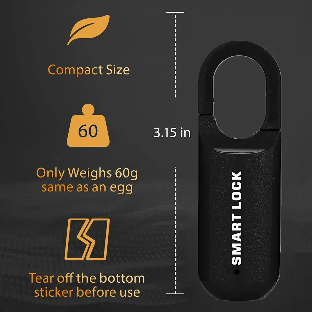 Fingerprint Padlock Smart Keyless Lock for Locker Rechargeable Gym Lock School Locker Lock Biometric Lock Backpack Lock Locker Vibes