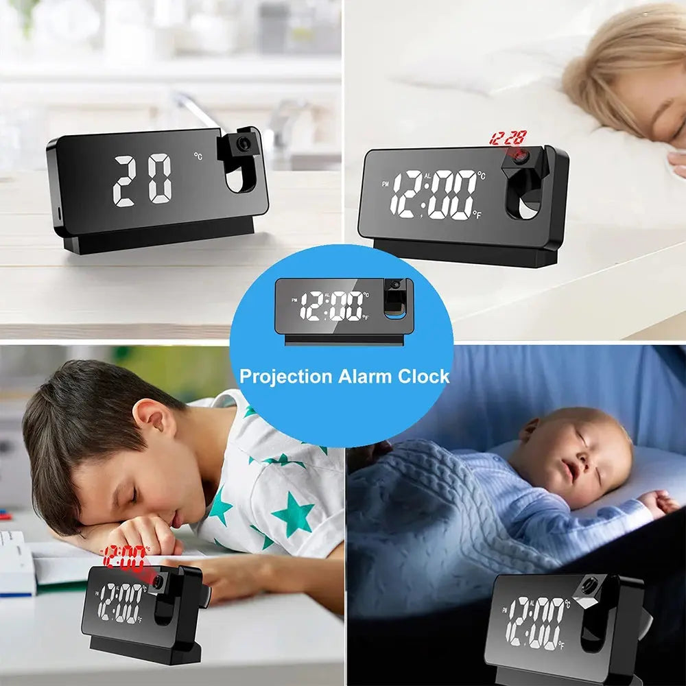 Horloge numérique avec projecteur 180 degrés Vibes