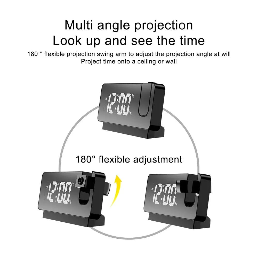 Horloge numérique avec projecteur 180 degrés Vibes