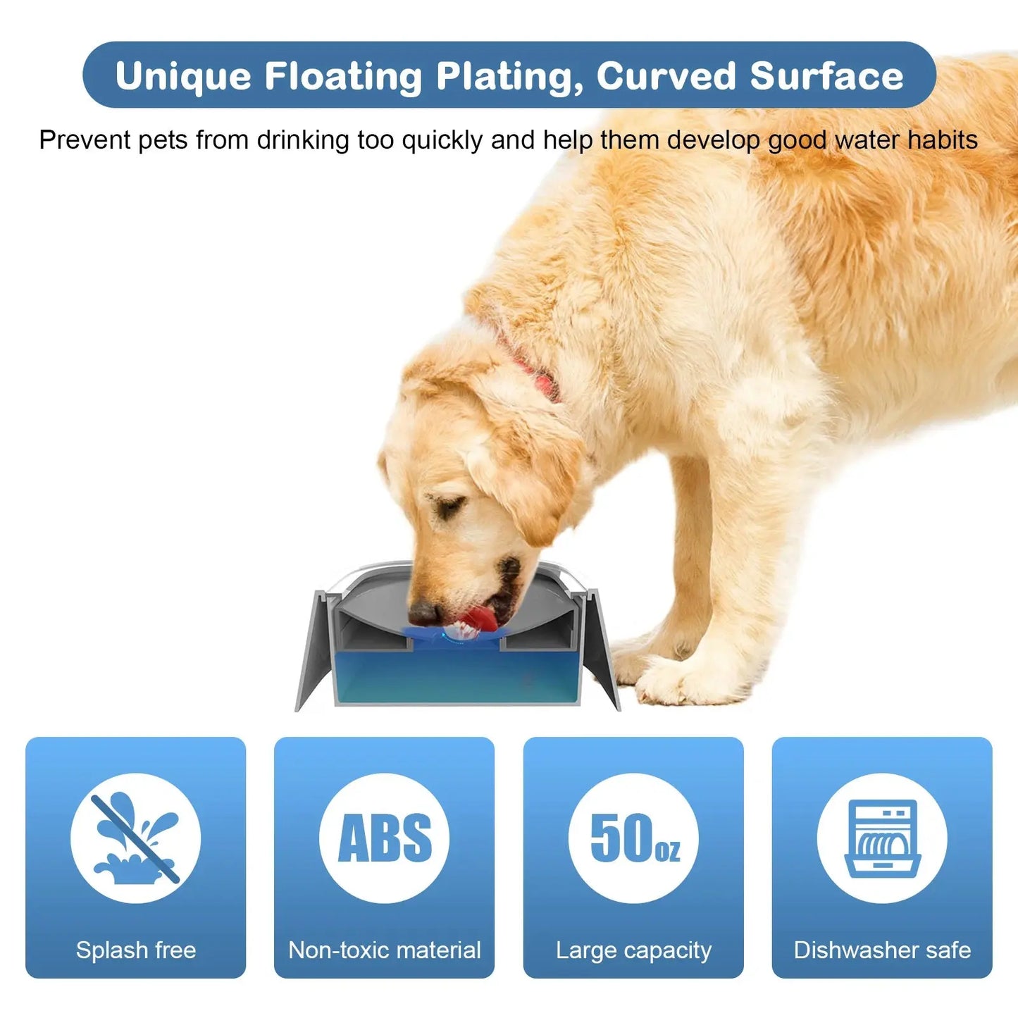 Pet Water Bowl Anti Spill Automatic Dog Bowl Vehicle Carried Floating Bowl Slow Wate Vibes
