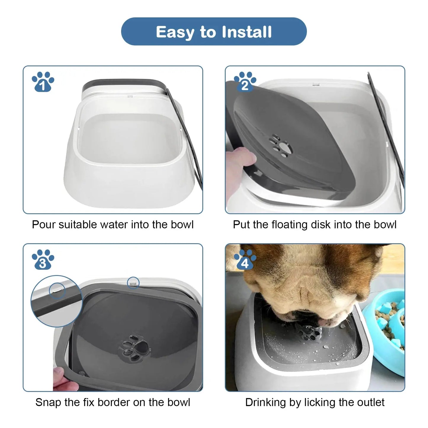 Pet Water Bowl Anti Spill Automatic Dog Bowl Vehicle Carried Floating Bowl Slow Wate Vibes