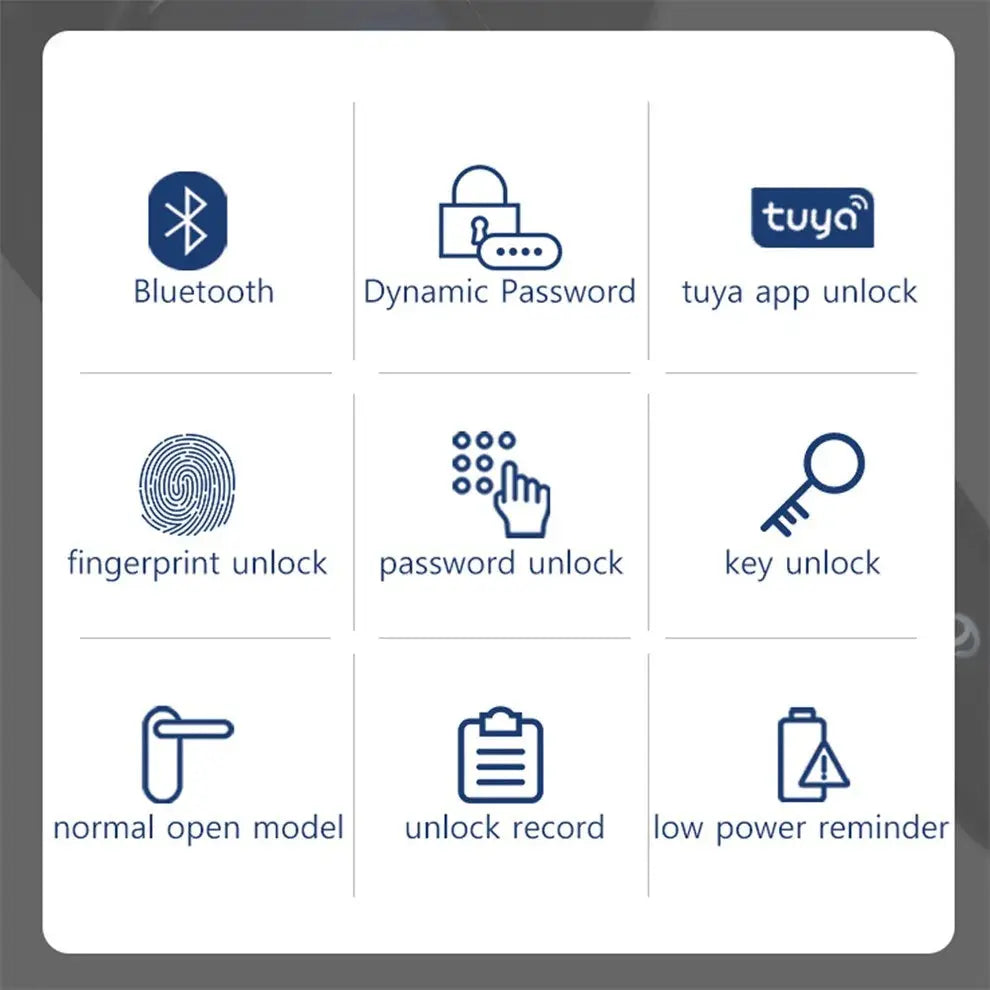 RAYKUBE M3 Tuya BLE Digital Fingerprint Door Lock Electronic Lock with 60/70mm Latch Keys Smartlife/Tuya APP Remote Unlock Vibes