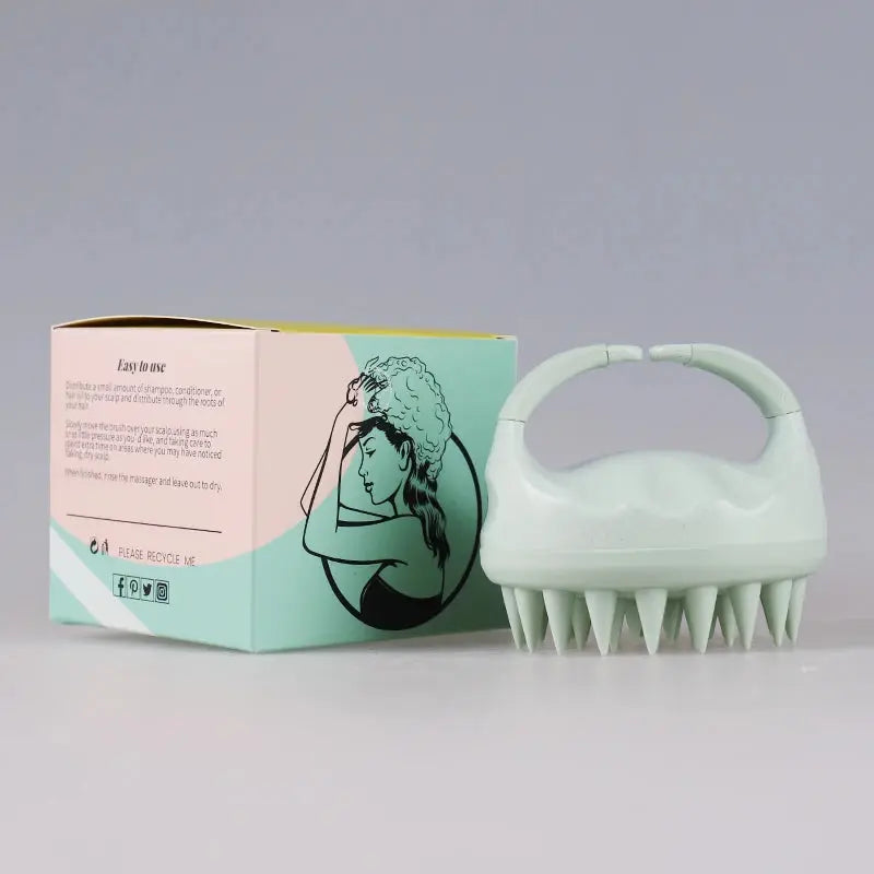 Scalp Brush Massager Sculp Scrubber Brush Wheat Straw Biodegradable Silicone Shampoo Brush Hair Scalp Massager For Hair Growth Vibes