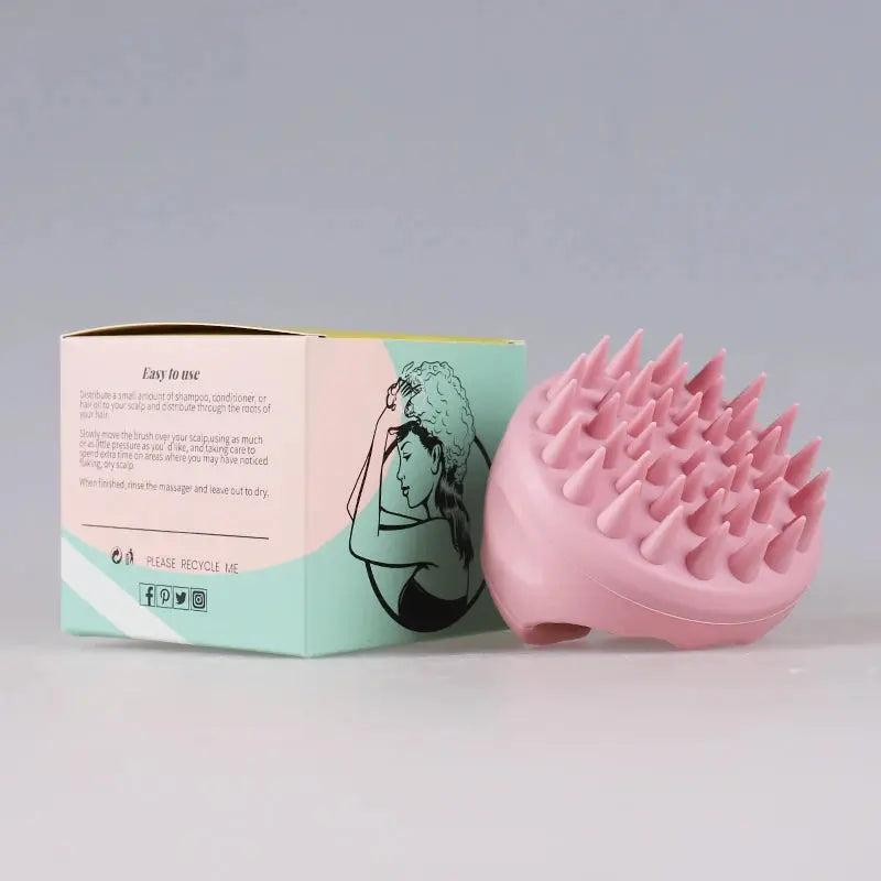 Scalp Brush Massager Sculp Scrubber Brush Wheat Straw Biodegradable Silicone Shampoo Brush Hair Scalp Massager For Hair Growth Vibes