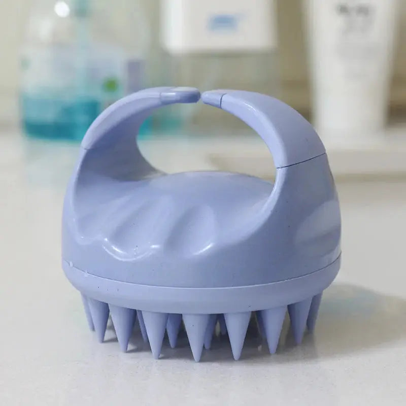 Scalp Brush Massager Sculp Scrubber Brush Wheat Straw Biodegradable Silicone Shampoo Brush Hair Scalp Massager For Hair Growth Vibes