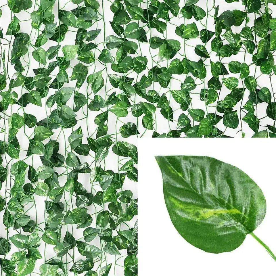 11M Artificial Plant Green Ivy Leaf Garland Fake Plant Creeper Hanging Vine Outdoor DIY Garden Wall Wedding Party Home Decor Vibes
