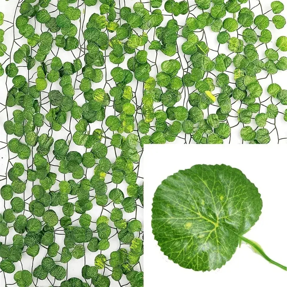 11M Artificial Plant Green Ivy Leaf Garland Fake Plant Creeper Hanging Vine Outdoor DIY Garden Wall Wedding Party Home Decor Vibes