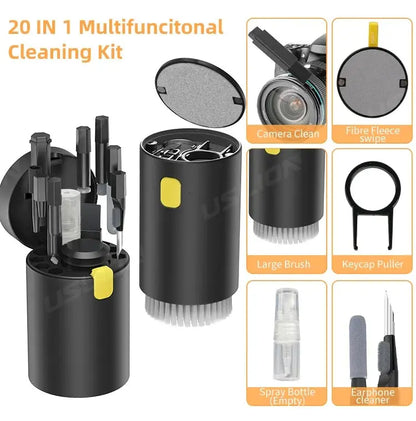 20 in 1 Multifunctional Cleaner Kit Computer Keyboard Tablet Camera Phone Screen Clean Tools Earphone Clean Brush Keycap Puller Vibes
