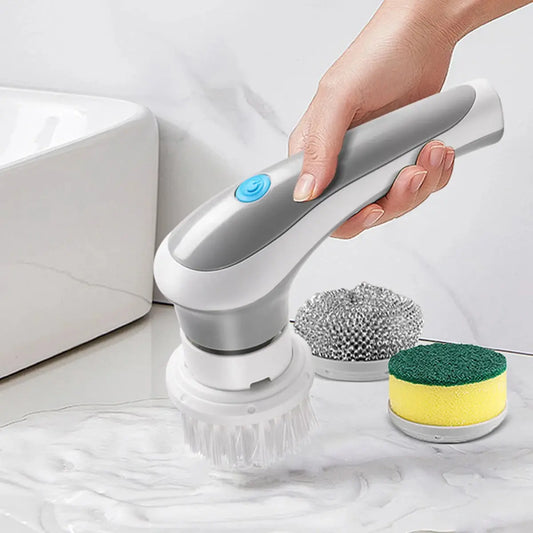 3-in-1 Multifunctional Electric Brush for Cleaning Sinks, Windows, Etc.-USB Charging, Rotating Sponge and Wire Brush Vibes