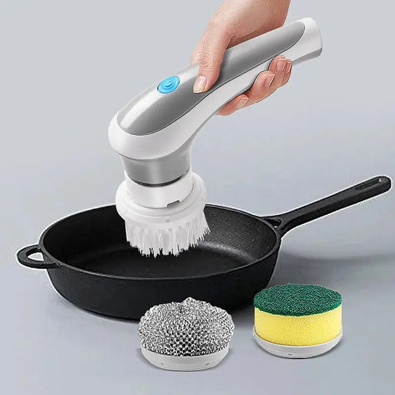 3-in-1 Multifunctional Electric Brush for Cleaning Sinks, Windows, Etc.-USB Charging, Rotating Sponge and Wire Brush Vibes
