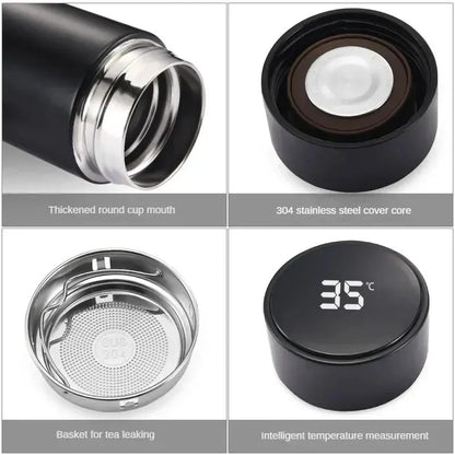 500ml Stainless Steel Thermos Bottle with Digital Temperature Display LED Intelligent Temperature Measurement Cup Vacuum Flask Vibes