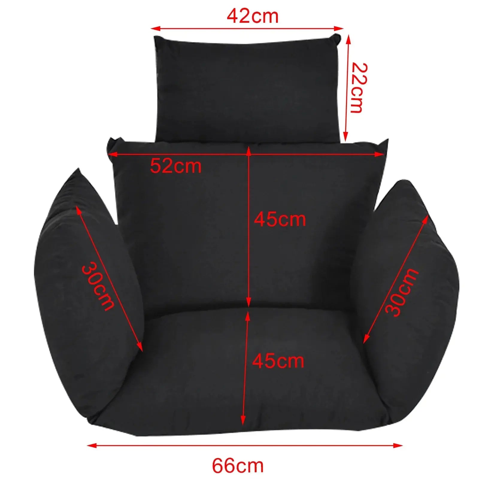 6D Black/Gray Aerial Cotton Cushion For Hanging Chairs Cushion Hanging Chair Cushion Swing Hanging Chair Vibes