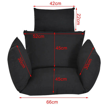 6D Black/Gray Aerial Cotton Cushion For Hanging Chairs Cushion Hanging Chair Cushion Swing Hanging Chair Vibes