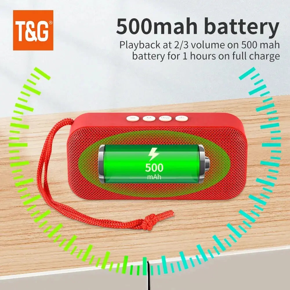 Bluetooth Speaker TG516 Portable Mini Wireless Soundbar Outdoor Indoor Subwoofer Loudspeaker Support TF Card FM Radio Waterproof Vibes
