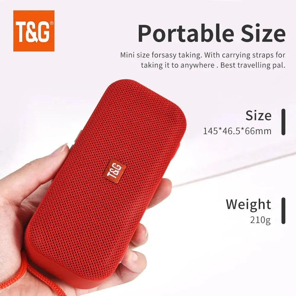Bluetooth Speaker TG516 Portable Mini Wireless Soundbar Outdoor Indoor Subwoofer Loudspeaker Support TF Card FM Radio Waterproof Vibes