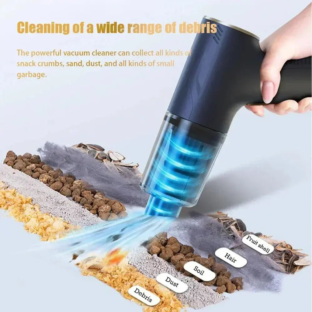 CENRR 98000PA Mini Car Vacuum Cleaner Cordless Powerful Wireless Car Cleaner HandHeld Portable Vacuum Cleaner Air Gun Vibes