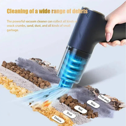 CENRR 98000PA Mini Car Vacuum Cleaner Cordless Powerful Wireless Car Cleaner HandHeld Portable Vacuum Cleaner Air Gun Vibes