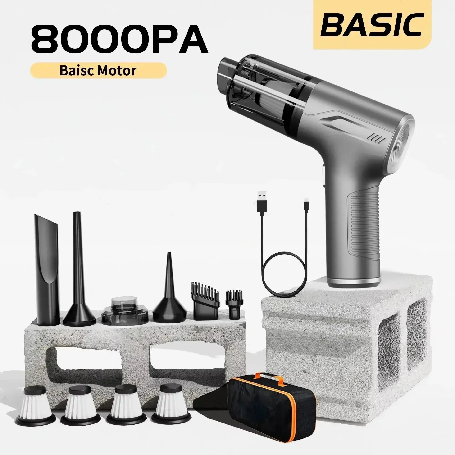 CENRR 98000PA Mini Car Vacuum Cleaner Cordless Powerful Wireless Car Cleaner HandHeld Portable Vacuum Cleaner Air Gun Vibes