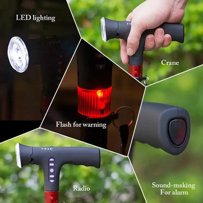 Canne de marche pliable avec lumière LED Vibes