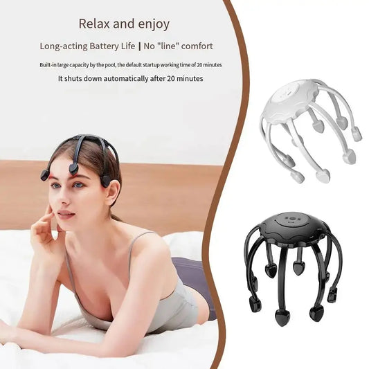 Electric Octopus Claw Head Scalp Massager Vibration N Therapeutic EWW Massage Scratcher Fatigue Relief Sleep Head Head Impr L2S9 Vibes