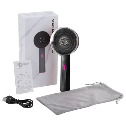 Electric Vibration Massage Comb Red Light Hair Follicle Comb Scalp Oil Liquid Applicator Head Massager Hair Growth Anti Loss Vibes
