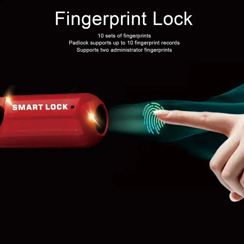 Fingerprint Padlock Smart Keyless Lock for Locker Rechargeable Gym Lock School Locker Lock Biometric Lock Backpack Lock Locker Vibes