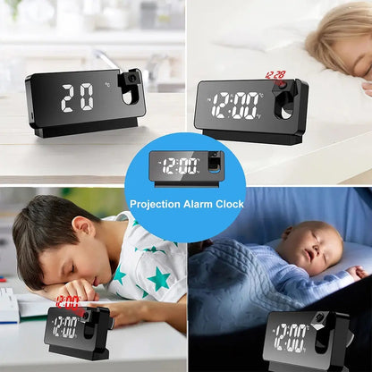 Horloge numérique avec projecteur 180 degrés Vibes
