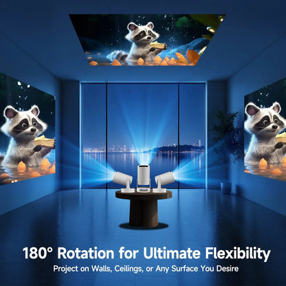 Magcubic 4K HY300 Pro + Projector Built in 5W Speaker 1280*720P Android 11 8000 Lumens Wifi6 BT5.4 Outdoor Portable Projector Vibes