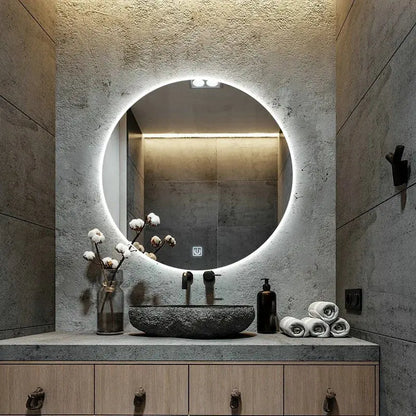 Miroir LED Circulaire de salle de bain - 40cm Vibes