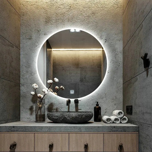 Miroir LED Circulaire de salle de bain - 40cm Vibes