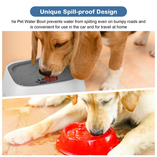 Pet Water Bowl Anti Spill Automatic Dog Bowl Vehicle Carried Floating Bowl Slow Wate Vibes