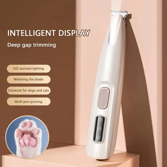 Pets Dog Paw Trimmer with LED Light Fully Waterproof Pet Hair Trimmer with Smart Display Cat Dog Grooming Clippers Pet Supplies Vibes