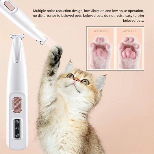 Pets Dog Paw Trimmer with LED Light Fully Waterproof Pet Hair Trimmer with Smart Display Cat Dog Grooming Clippers Pet Supplies Vibes