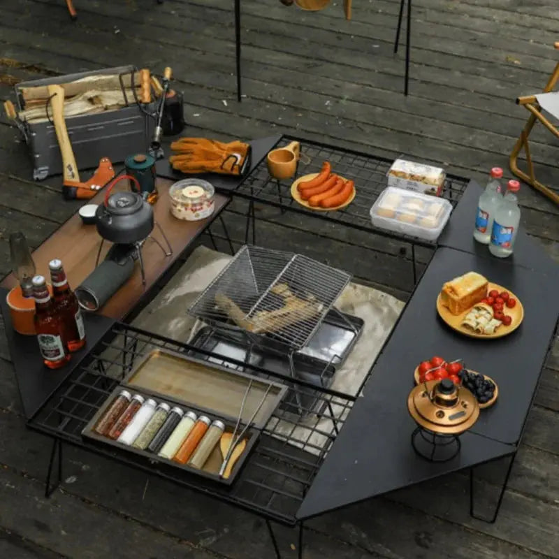 Portable Stainless Steel Folding Charcoal BBQ Grill For 3-4 Person Outdoor Camping Picnic Lightweight Easy Clean Barbecue Vibes