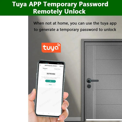 RAYKUBE M3 Tuya BLE Digital Fingerprint Door Lock Electronic Lock with 60/70mm Latch Keys Smartlife/Tuya APP Remote Unlock Vibes