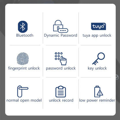 RAYKUBE M3 Tuya BLE Digital Fingerprint Door Lock Electronic Lock with 60/70mm Latch Keys Smartlife/Tuya APP Remote Unlock Vibes